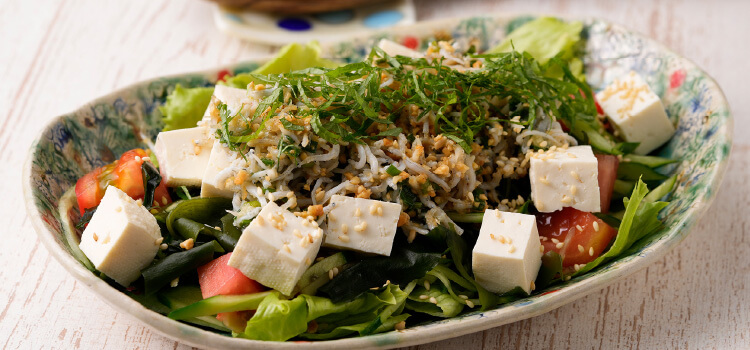 しらすと豆腐の和風サラダ