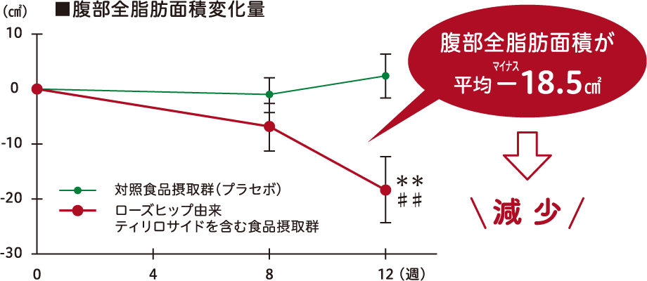 腹部全脂肪面積変化量