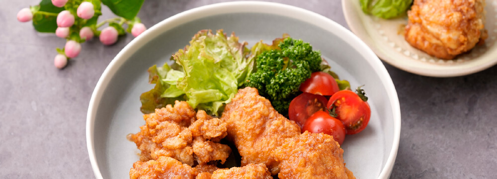 鶏のから揚げ甘辛ねりごまだれからめ
