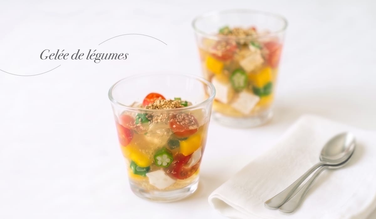 豆腐と野菜の和風ジュレ